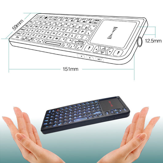 Teclado Inalámbrico Bluetooth Mini con Puntero Láser y Control Remoto Infrarrojo - Image 4