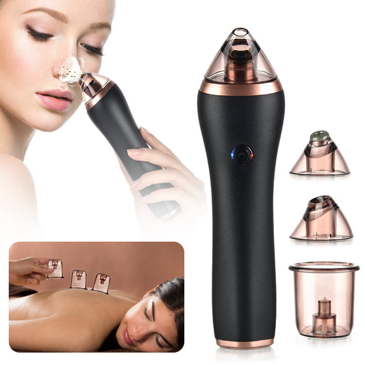 Dispositivo 4 en 1 de Limpieza Facial: Gua Sha, Succión, Extractor de Puntos Negros y Poros Profundos