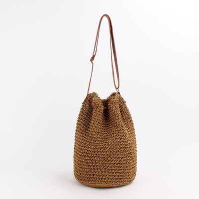 Bolsa de Paja Tejida para Mujer - Estilo Bucket Trendy - Image 7