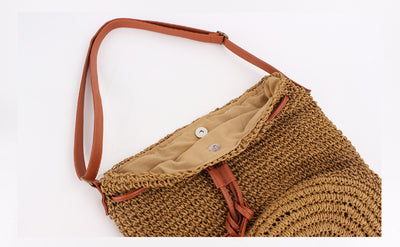 Bolsa de Paja Tejida para Mujer - Estilo Bucket Trendy - Image 8