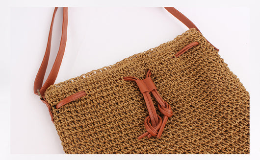 Bolsa de Paja Tejida para Mujer - Estilo Bucket Trendy - Image 5