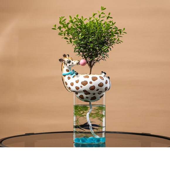 Adornos de Paisaje Miniatura con Animales en Pecera de Vidrio