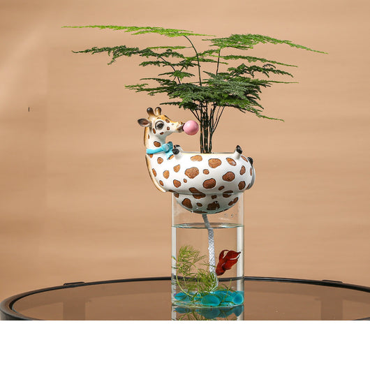 Adornos de Paisaje Miniatura con Animales en Pecera de Vidrio - Image 7