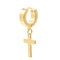 Titanium Steel Men's Cross Earrings Stainless Steel Cross Dorado