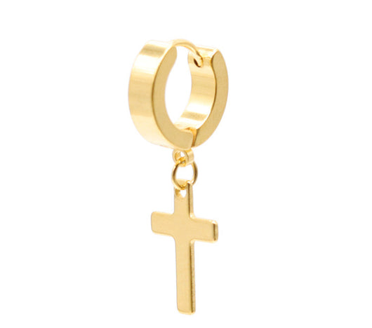 Aretes Cruz de Acero Titanio para Hombre - Diseño Minimalista Duradero - Image 4