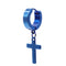 Titanium Steel Men's Cross Earrings Stainless Steel Cross Azul