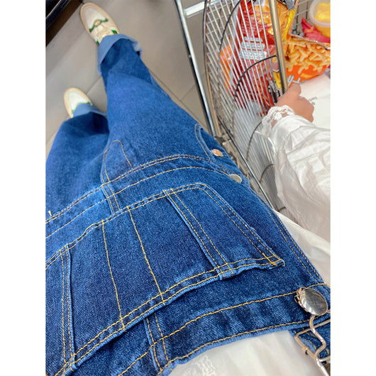 Overol Denim Azul Mujer Cintura Alta Pierna Ancha - Diseño Rejuvenecedor - Image 6