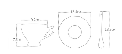 Juego de Té de Porcelana Bone China Diseño Van Gogh Lujo Europeo - Image 14