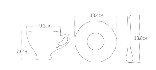Juego de Té de Porcelana Bone China Diseño Van Gogh Lujo Europeo - Image 14