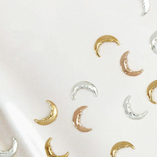 Joyas para Uñas Luna Grande - Accesorios de Aleación Dorado y Plateado