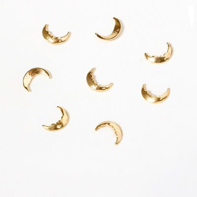 Joyas para Uñas Luna Grande - Accesorios de Aleación Dorado y Plateado - Image 2