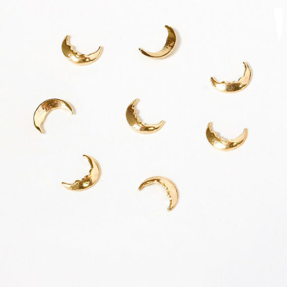 Joyas para Uñas Luna Grande - Accesorios de Aleación Dorado y Plateado