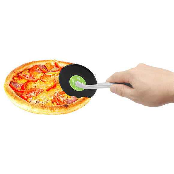 Cortador de Pizza de Silicona Estilo Vinilo - Diseño Retro Disco Vinyl