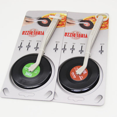 Cortador de Pizza de Silicona Estilo Vinilo - Diseño Retro Disco Vinyl