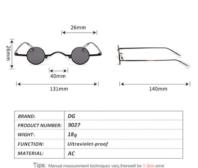 Gafas de Sol Retro Redondas Metal Vintage para Hombre - Image 7