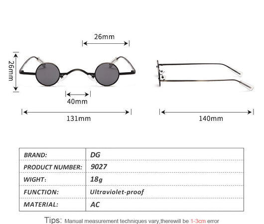 Gafas de Sol Retro Redondas Metal Vintage para Hombre - Image 7