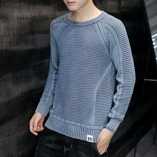 Camiseta Ajustada Estilo Coreano para Hombre