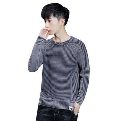 Camiseta Ajustada Estilo Coreano para Hombre