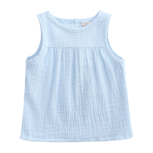 Chaleco Infantil de Algodón y Lino - Diseño Versátil Europa y Estados Unidos - Image 2