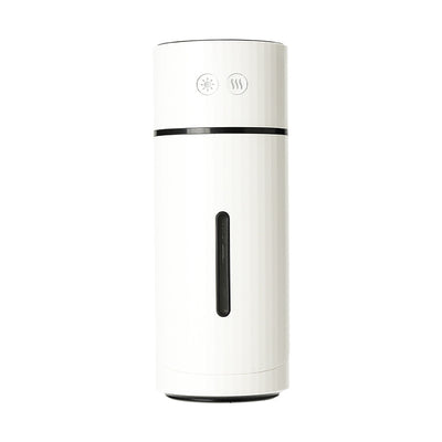 Teal cylindrical USB charging humidifier with a ribbed texture, black water level indicator, and two control buttons. - Image 8