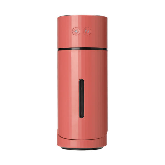Teal cylindrical USB charging humidifier with a ribbed texture, black water level indicator, and two control buttons. - Image 9