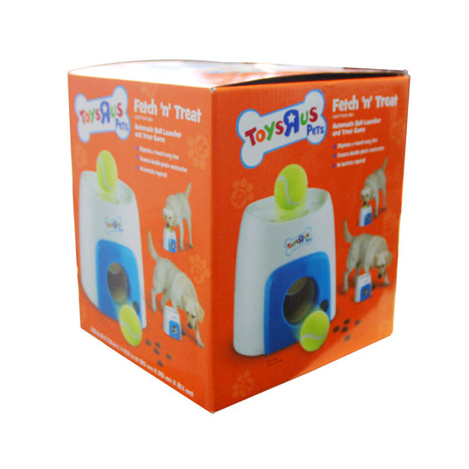 White and lime green interactive pet dog baseball food reward machine with tennis balls and treats. - Image 3