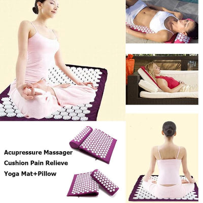 Tapete de Acupresión y Yoga con Almohada Integrada