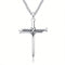 Steel Dorado Negro Color Fashion Mens Iron Nail Cross Pendant Necklace Stainless Steel 3mm Round Box Chain Jewelry Gift For Men Plateado 1PCS