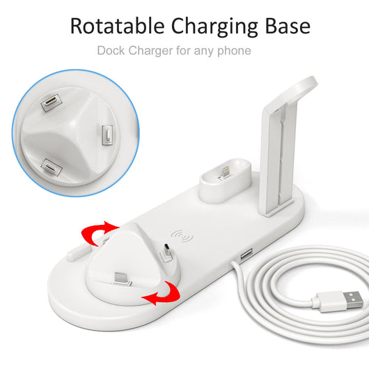 Cargador Inalámbrico 3 en 1 para Reloj, Auriculares y Smartphone - Image 3
