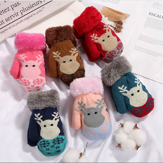 Guantes Infantiles Invierno con Diseño Navideño y Cordón de Seguridad - Image 8