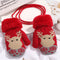 Guantes Infantiles Invierno con Diseño Navideño y Cordón de Seguridad