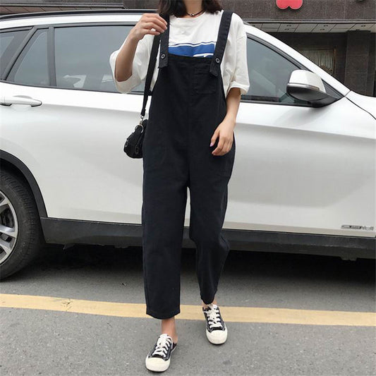 Pantalón Jumpsuit Coreano Suelto y Ligero de Corte Recto - Image 2