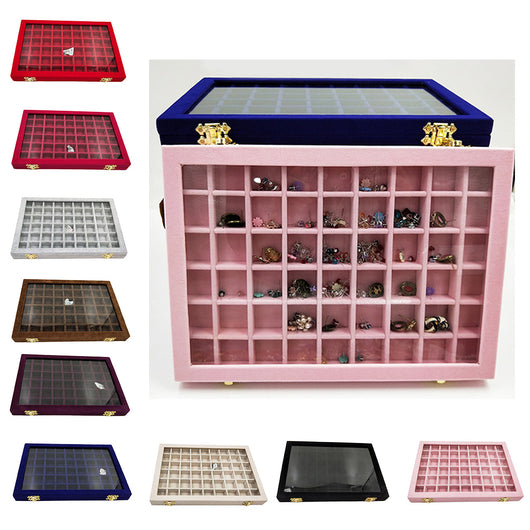 Organizador de Joyas y Accesorios con Tapa de Vidrio - Caja de Almacenamiento Grande - Image 16