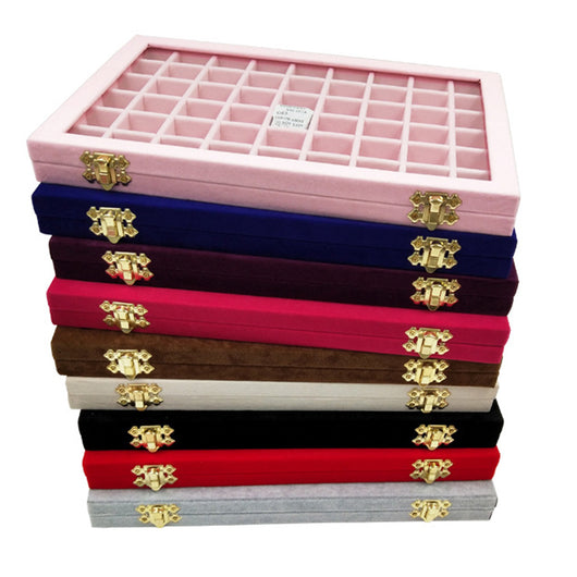 Organizador de Joyas y Accesorios con Tapa de Vidrio - Caja de Almacenamiento Grande - Image 17