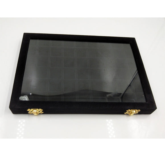 Organizador de Joyas y Accesorios con Tapa de Vidrio - Caja de Almacenamiento Grande