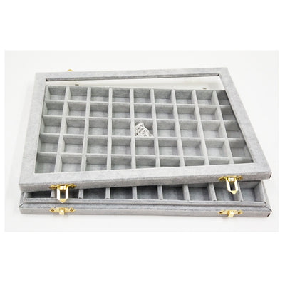 Organizador de Joyas y Accesorios con Tapa de Vidrio - Caja de Almacenamiento Grande