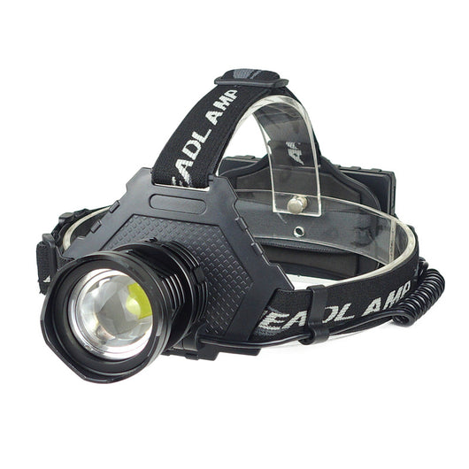 Linterna Frontal LED XHP70 con Zoom Telescópico, Carga USB y Modo Alerta