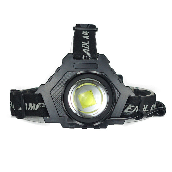 Linterna Frontal LED XHP70 con Zoom Telescópico, Carga USB y Modo Alerta