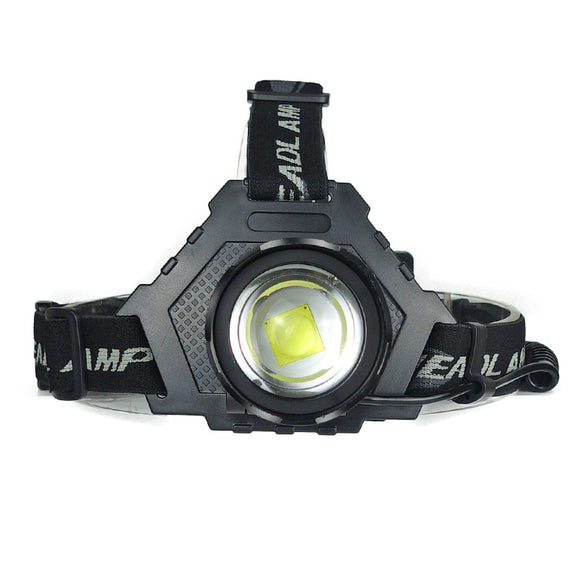 Linterna Frontal LED XHP70 con Zoom Telescópico, Carga USB y Modo Alerta