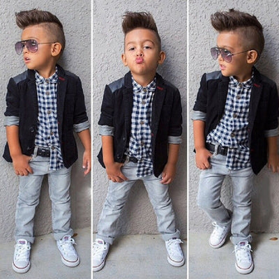 Traje Infantil Completo para Niño - Chaqueta, Camisa y Jeans - Image 10