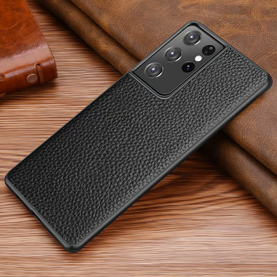 Funda Protectora Premium de Cuero Litchi para Celular - Image 2