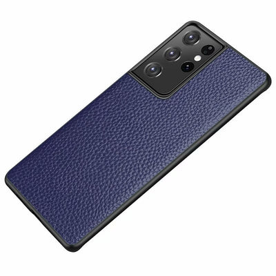 Funda Protectora Premium de Cuero Litchi para Celular