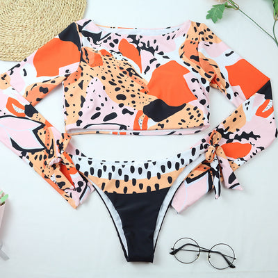 Traje de Baño Leopardo con Manga Larga y Protección Solar - Image 10