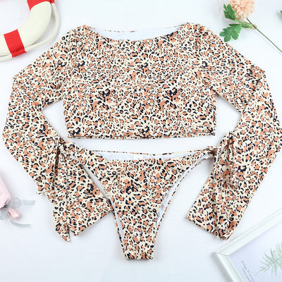 Traje de Baño Leopardo con Manga Larga y Protección Solar - Image 12
