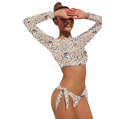Traje de Baño Leopardo con Manga Larga y Protección Solar - Image 15