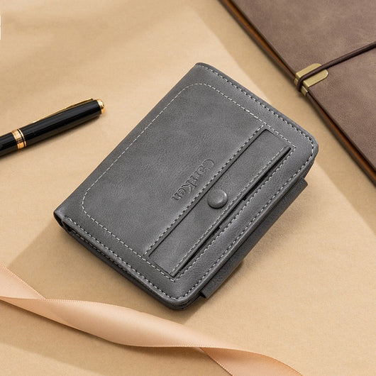 Billetera Retro Trifold para Hombre - Diseño Europeo Multifuncional - Image 9