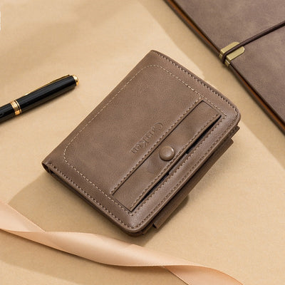 Billetera Retro Trifold para Hombre - Diseño Europeo Multifuncional - Image 4