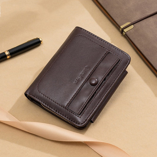 Billetera Retro Trifold para Hombre - Diseño Europeo Multifuncional - Image 7