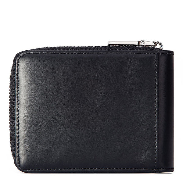 Billetera Corta de Cuero para Hombre con Protección Antirrobo