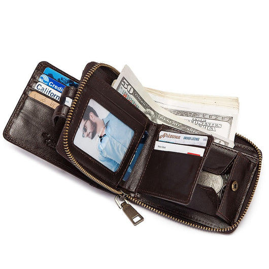 Billetera Corta de Cuero para Hombre con Protección Antirrobo - Image 4